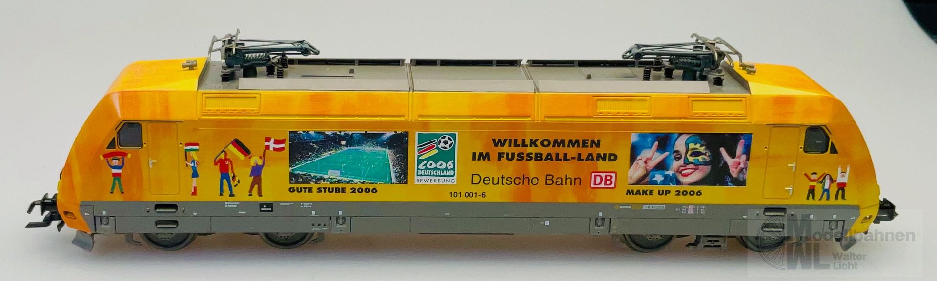 Roco 63721 - Roco - E-Lok 101 101-6 DB Ep.V Fussball WM gelb H0/GL